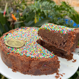 Torta Brownie de brigadeiro ao leite