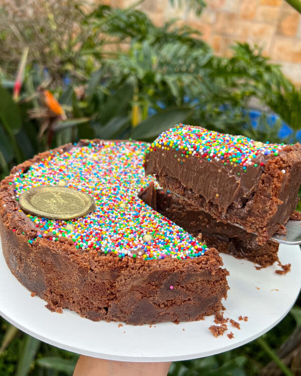 Torta Brownie de brigadeiro ao leite